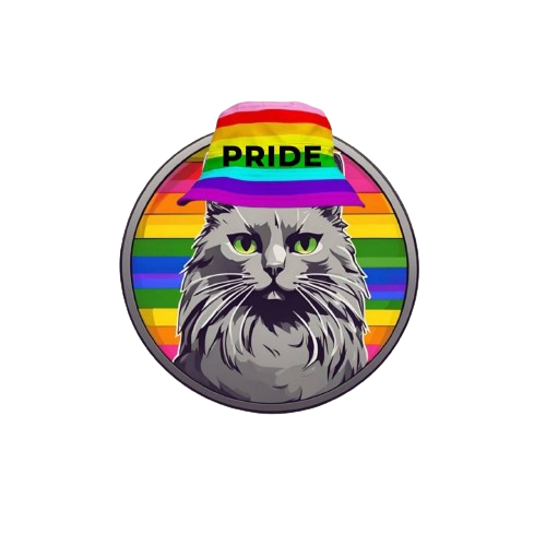 Cat with Pride Hat